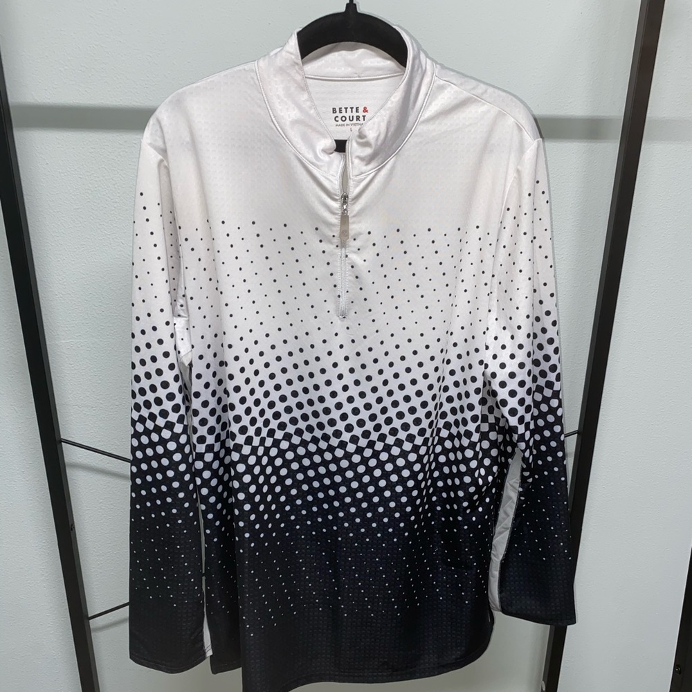 Bette and Court Athletic Zipper Sweatshirt size Large